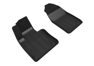 Volvo XC60 Floor Mats - Front - 3D MAXpider - Elegant Hybrid - Black - `18-`21 Volvo XC60 Floor Mats - Front - 3D MAXpider - Elegant Hybrid - Black - `18-`21